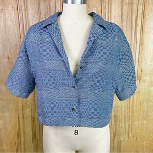 Vinta Crop Pattern Blouse